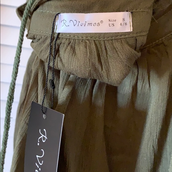 COPY - NWT Army green mini halter v-neck sun dress size 4 - Picture 6 of 7